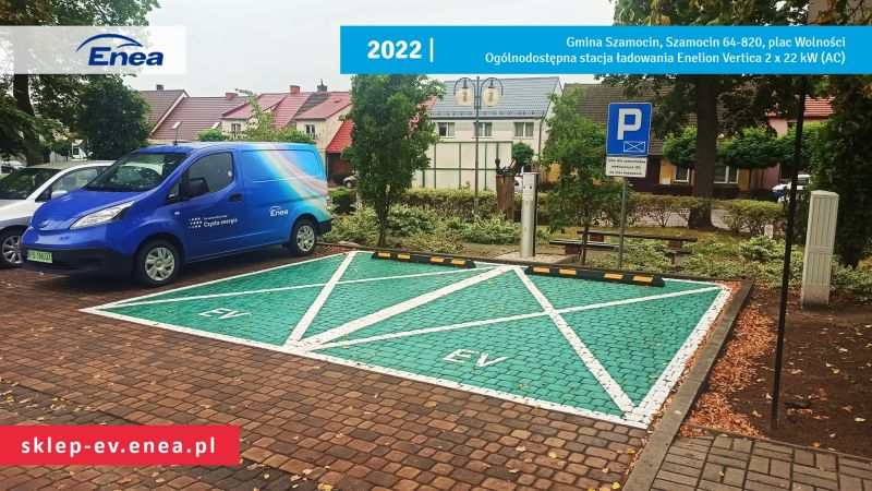 2022 Realizacja stacji ładowania pojazdów elektrycznych dla Gminy Szamocin