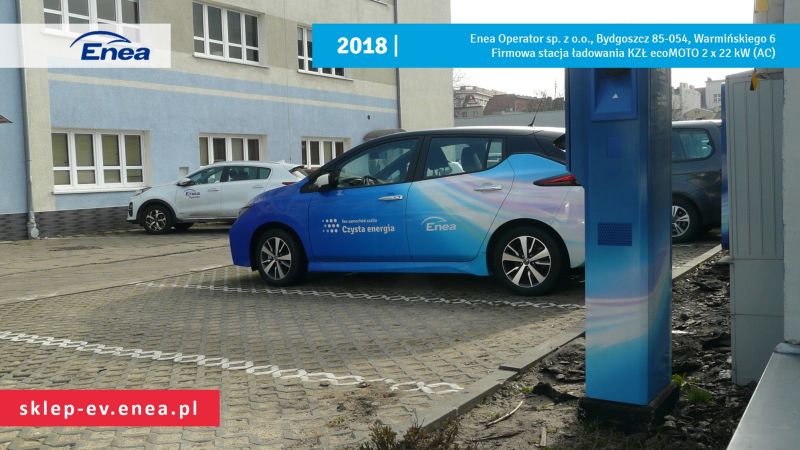 2018 Realizacja stacji ładowania pojazdów elektrycznych dla Enea Operator Oddział Bydgoszcz