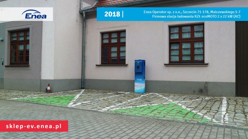 2018 Realizacja stacji ładowania pojazdów elektrycznych dla Enea Operator Oddział Szczecin