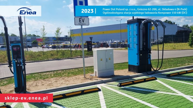 2023 Realizacja stacji ładowania pojazdów elektrycznych Galeria N-Park Gniezno