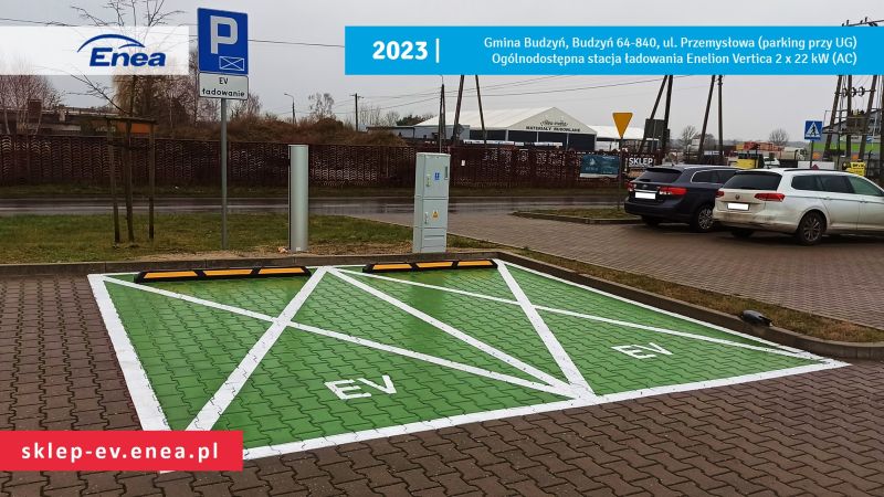 2023 Realizacja stacji ładowania pojazdów elektrycznych dla Gminy Budzyń